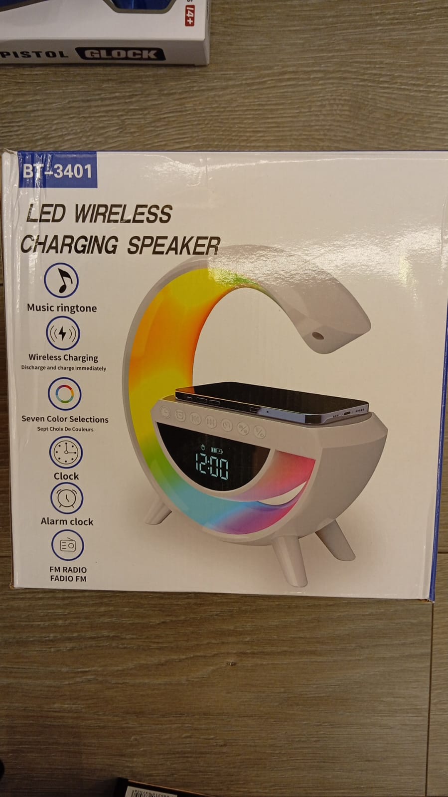 led wireless charging speaker