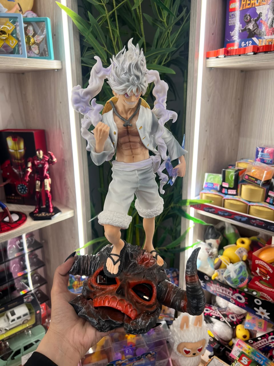 Luffy Figure with Skull Display Base