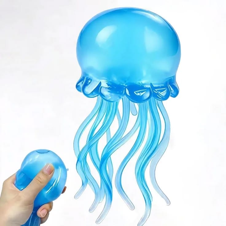 Squish Stretch Jellyfish  Aqua Blue