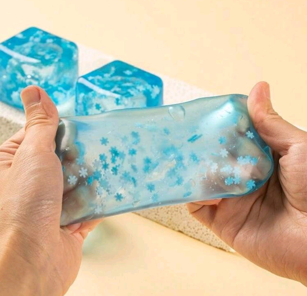 Ice Cube Squishy with Snowflakes - Image 3
