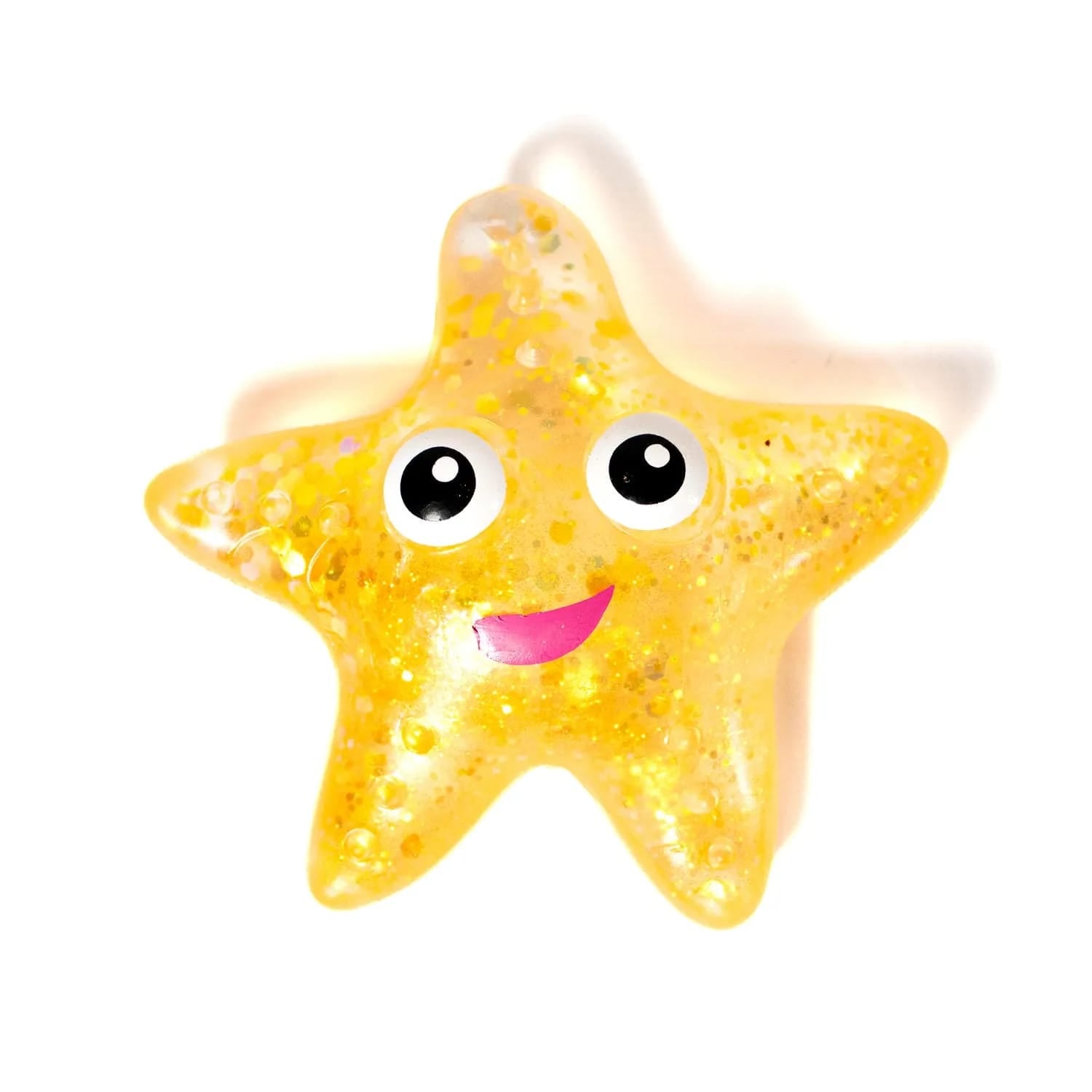 Glitter Starfish Squishy Yellow