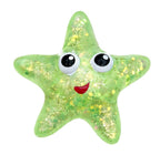 Glitter Starfish Squishy Green
