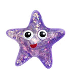 Glitter Starfish Squishy Purple