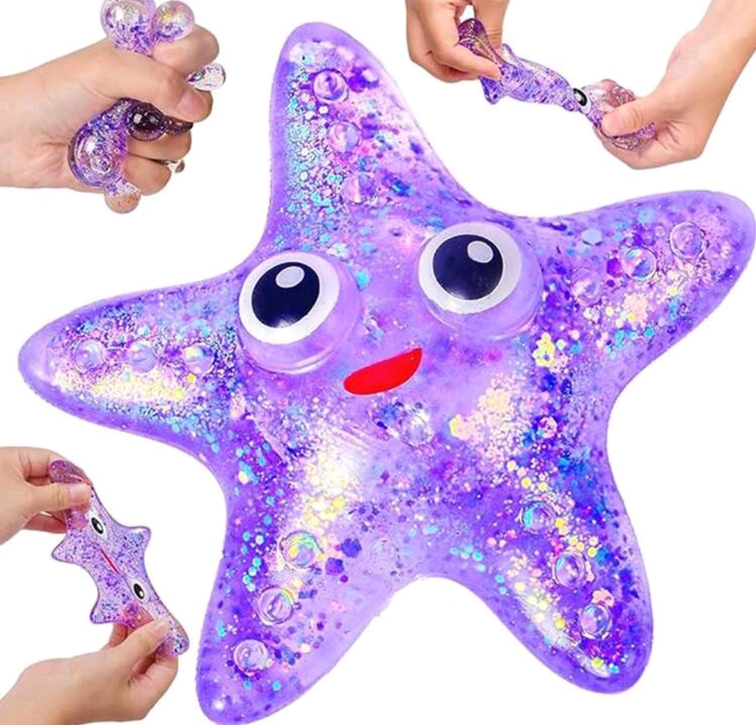 Glitter Starfish Squishy Purple - Image 2