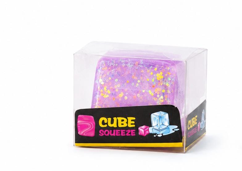 cube squeeze Purple  Glittrr Small one