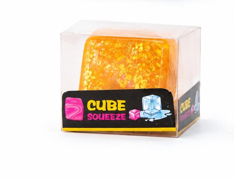 cube squeeze Orange Glittrr Small one