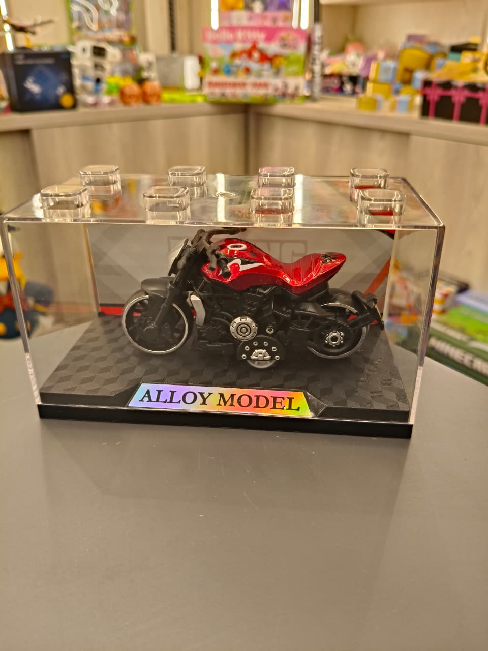 Red Sport Naked Motorcycle Diecast Replica