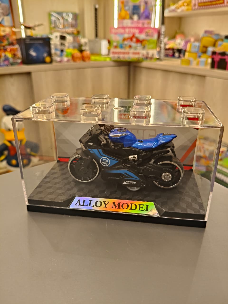 Metallic Blue Sport Bike Diecast Replica