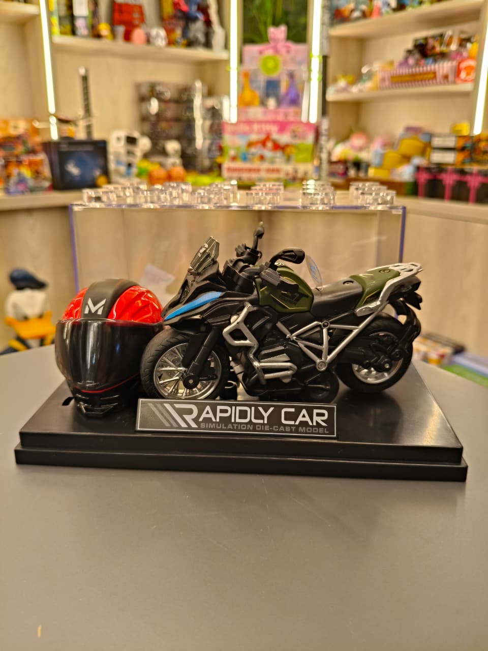 Die-Cast Tactical Touring Bike with Display Case