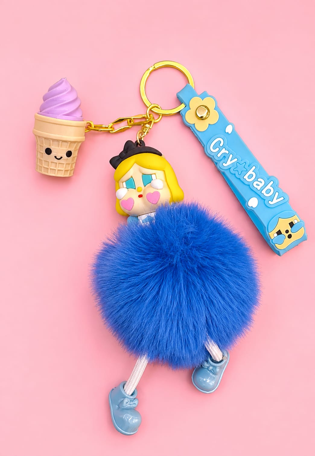 Crybaby Alice Pom Keychain