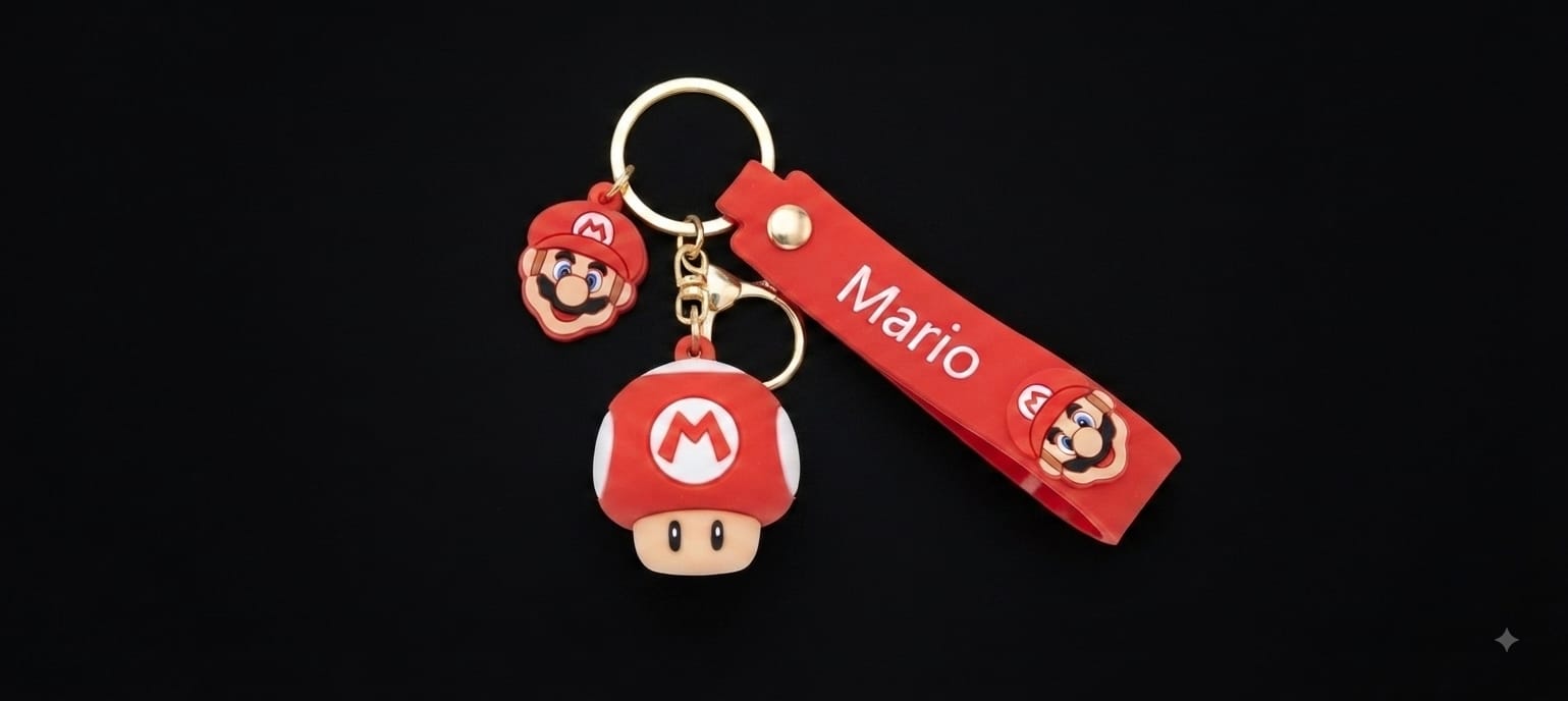 Super Mario Mushroom Keychain