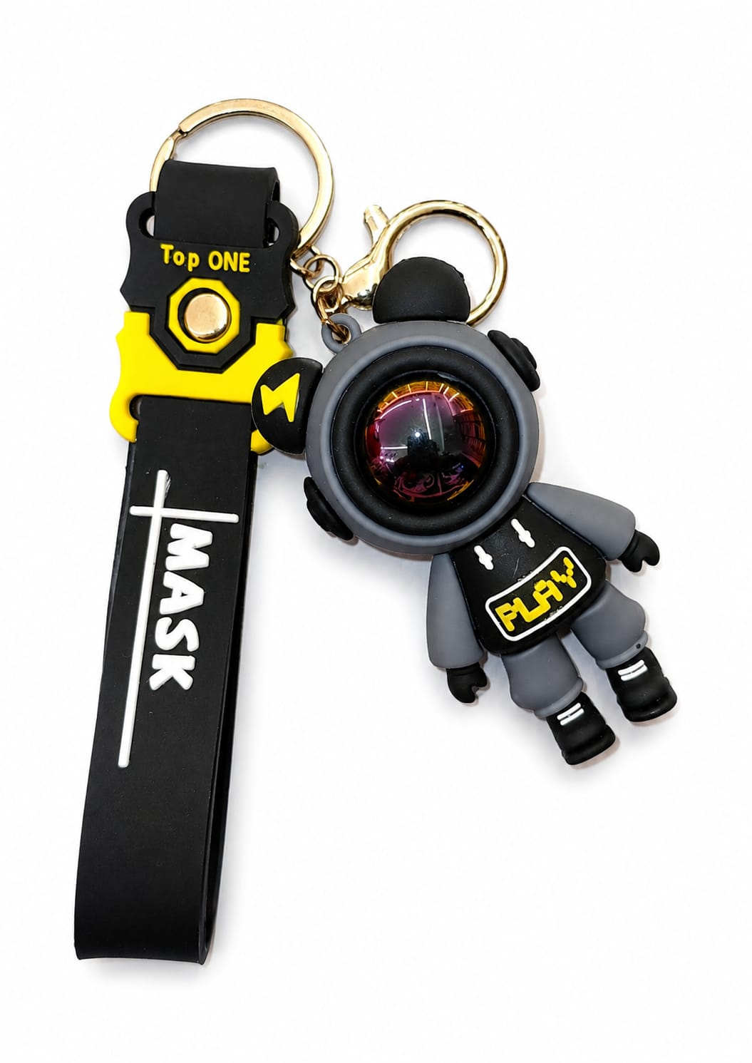 Astronaut Bear "PLAY" Keychain