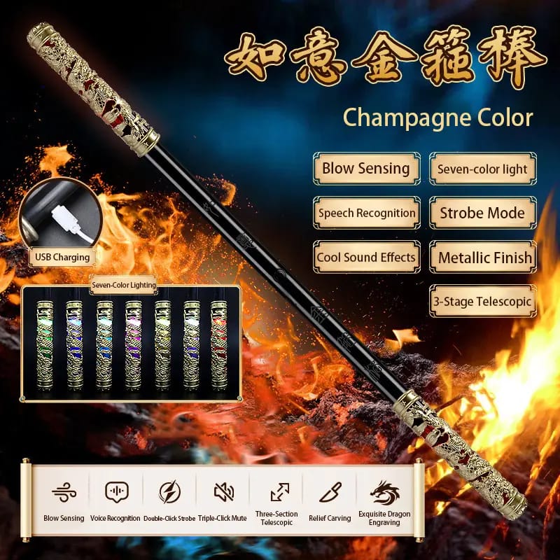 Monkey King Golden Staff Toy Golden - Image 2