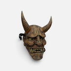 Traditional Japanese Oni Demon Wall Mask - Image 2