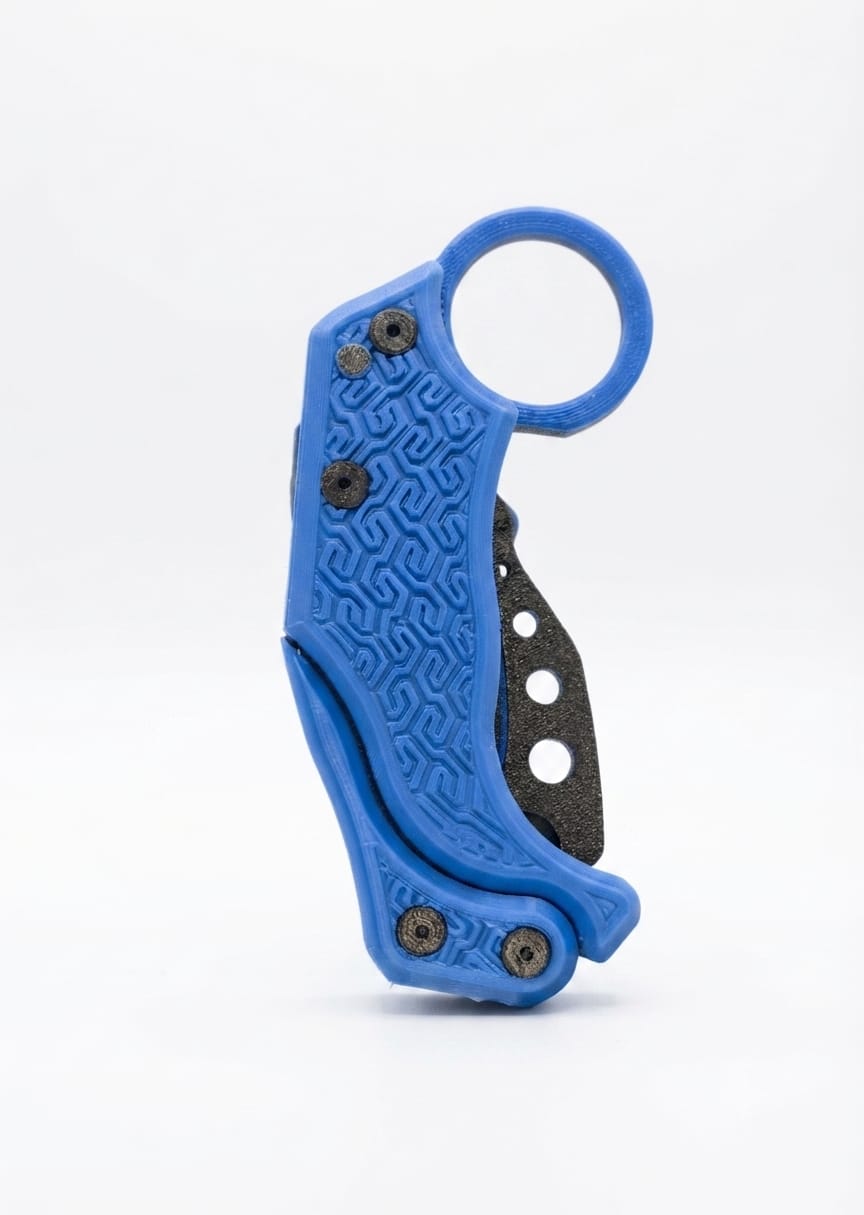Blue Mechanical Kinematic Karambit - Image 3