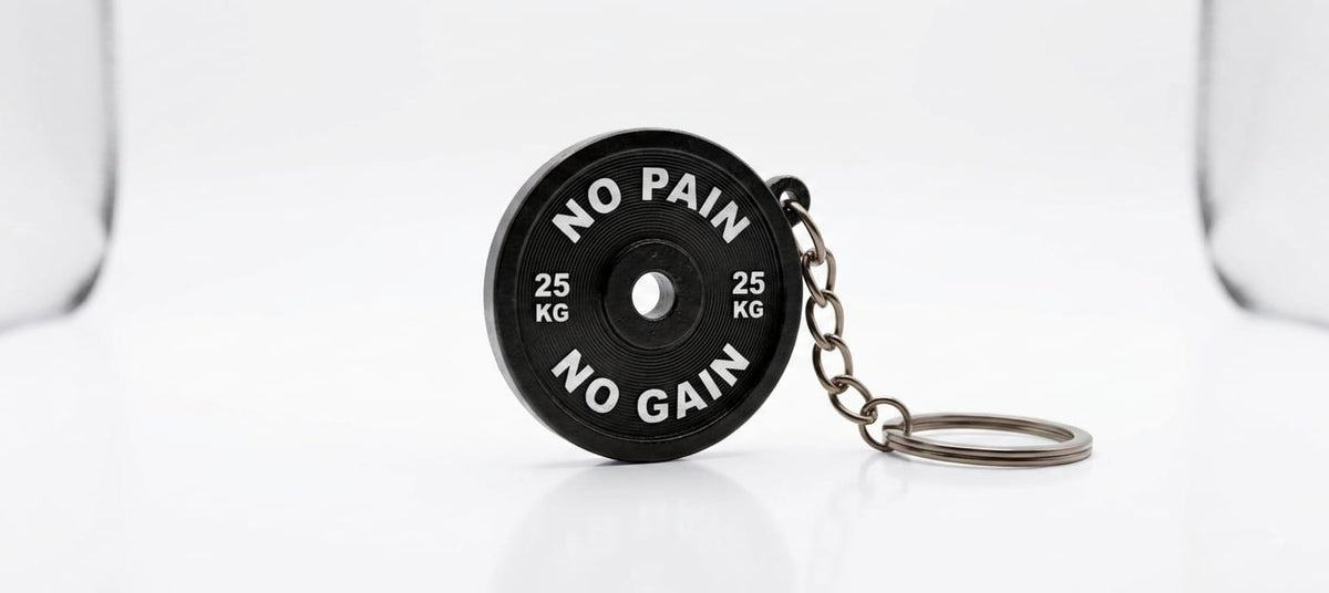Gym Weight Plate 25KG Keychain - No Pain No Gain