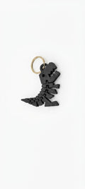Articulated T-Rex Skeleton Keychain - Black Edition