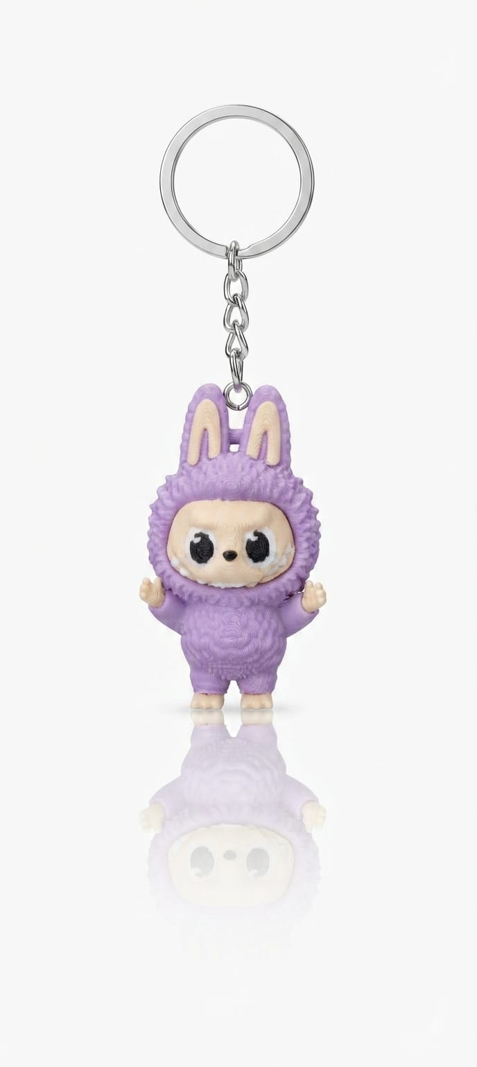 Labubu Purple Bunny Suit Keychain