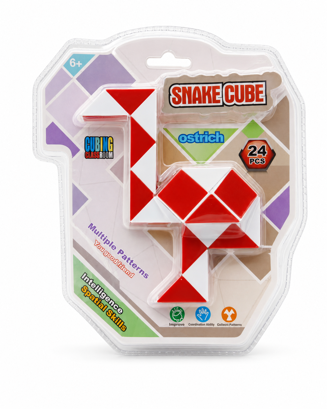 Cubing Classroom Twistable Snake Cube Puzzle (24 Pieces)