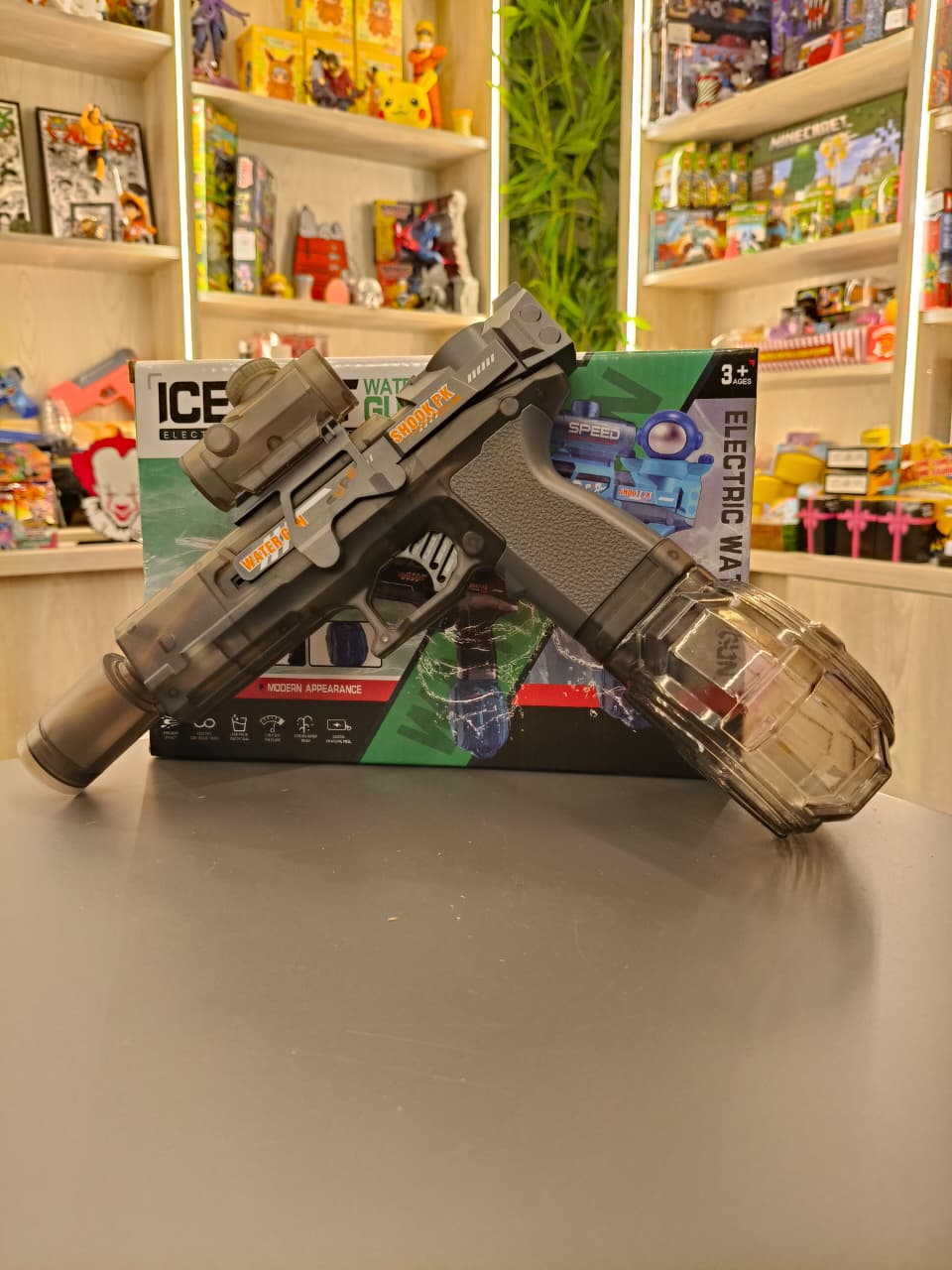 water led gun black