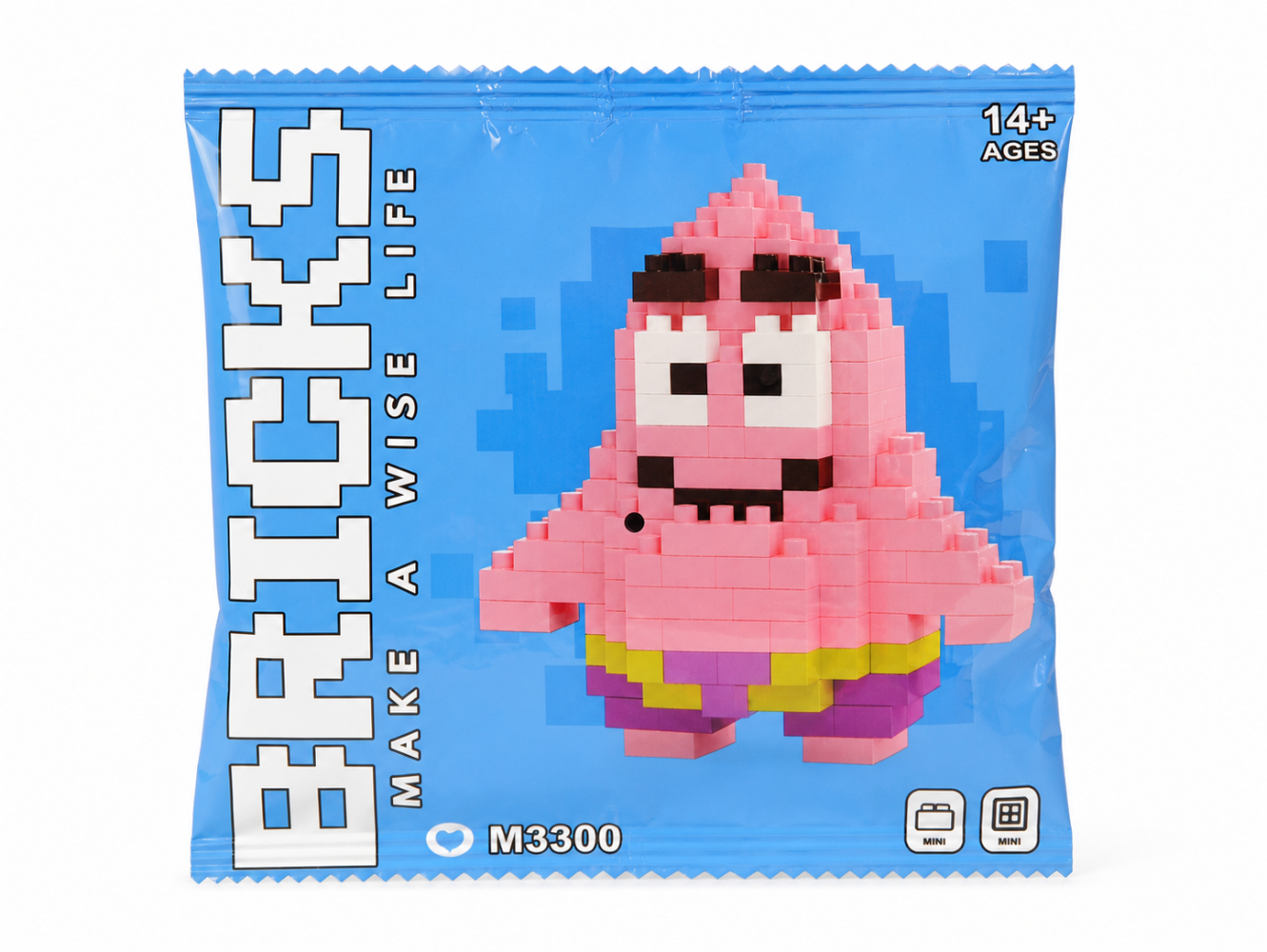 Block Make Wise Pink Mini Blocks Packet product photo