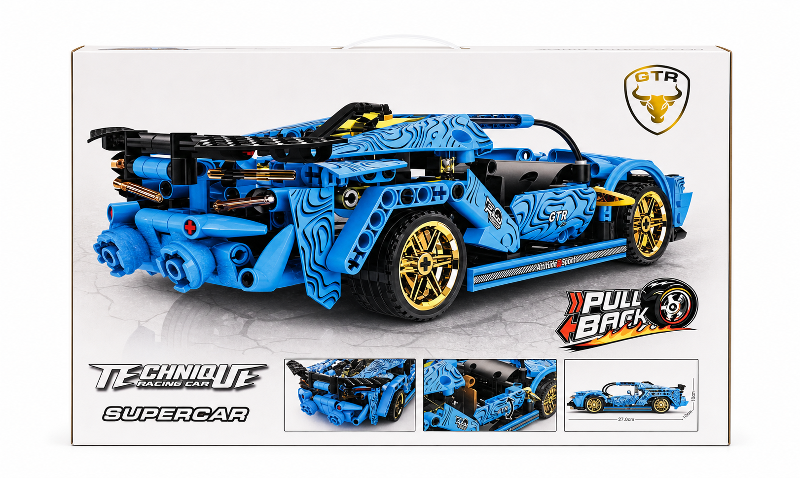 GTR Blue Technique Supercar Building Block Set product photo