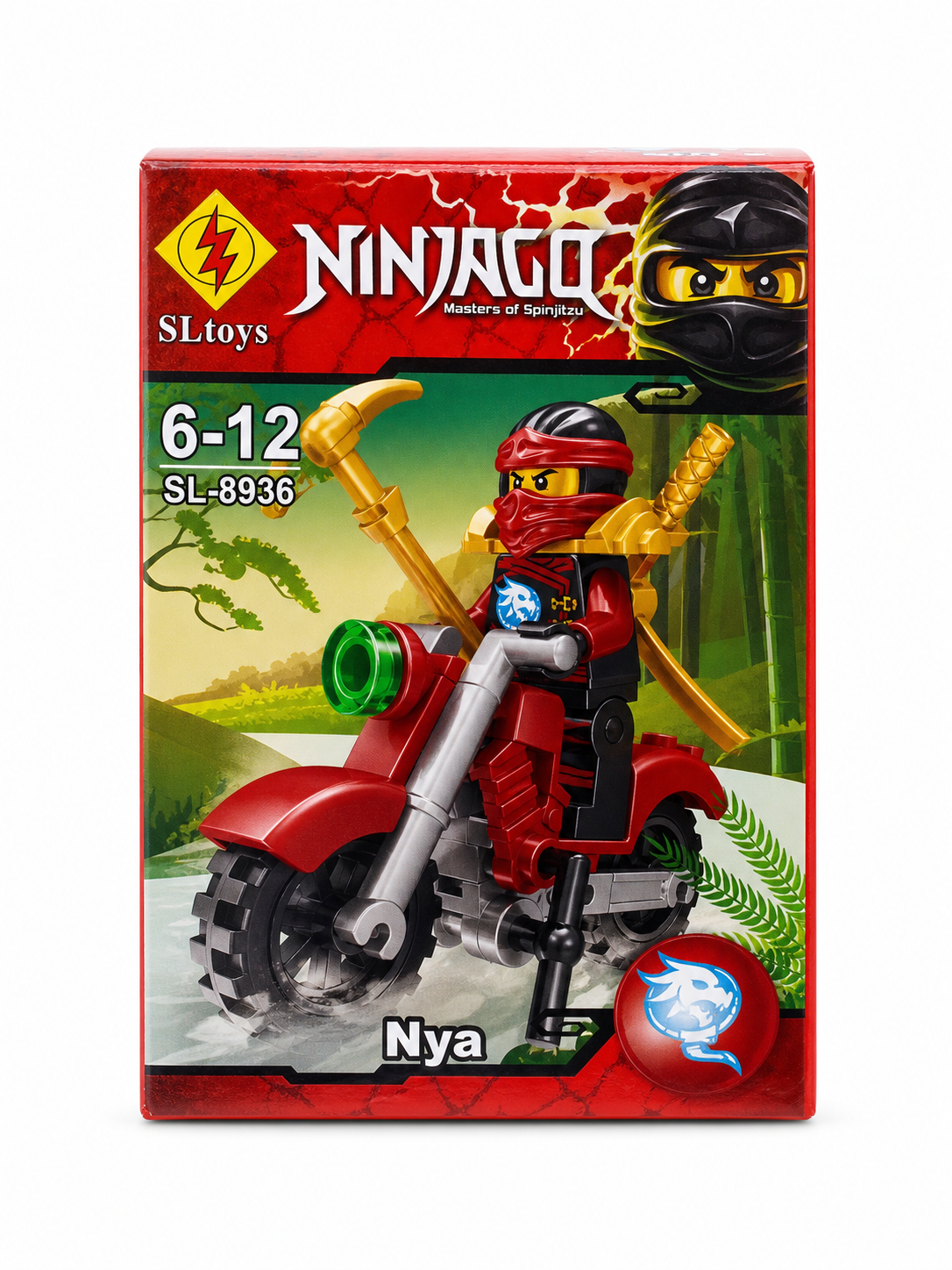 Ninja Red Motorcycle Building Block Set product photo