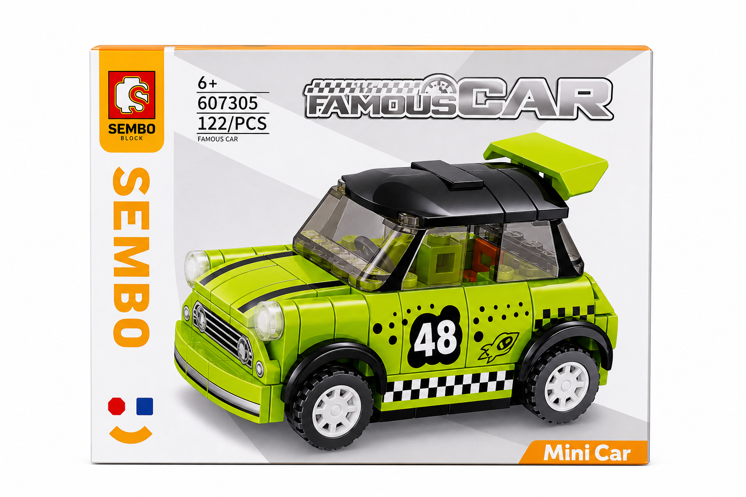 Sembo Famous Green Mini Car Building Block Set product photo