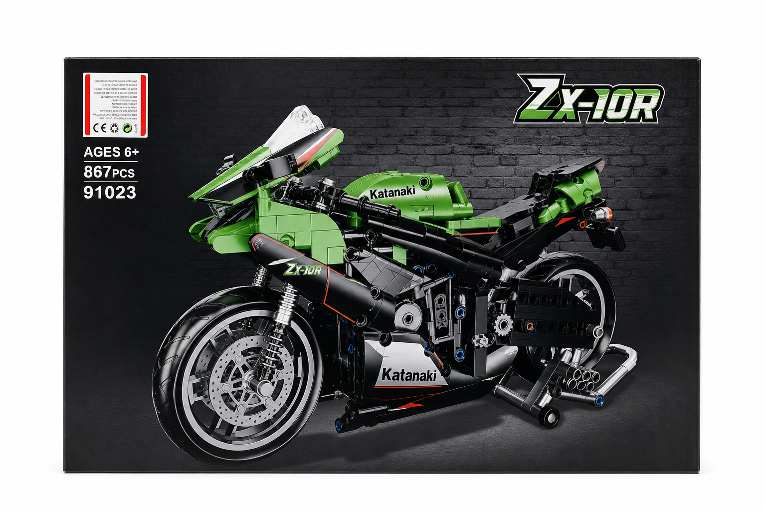 ZX-IOR Katanaki Green Motorcycle Building Block Set product photo